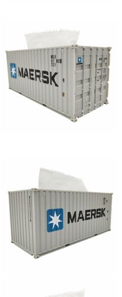 馬士基航運(yùn)MAERSK 1:35集裝箱紙巾盒模型 航運(yùn)集裝箱模型定制定做 來圖定制